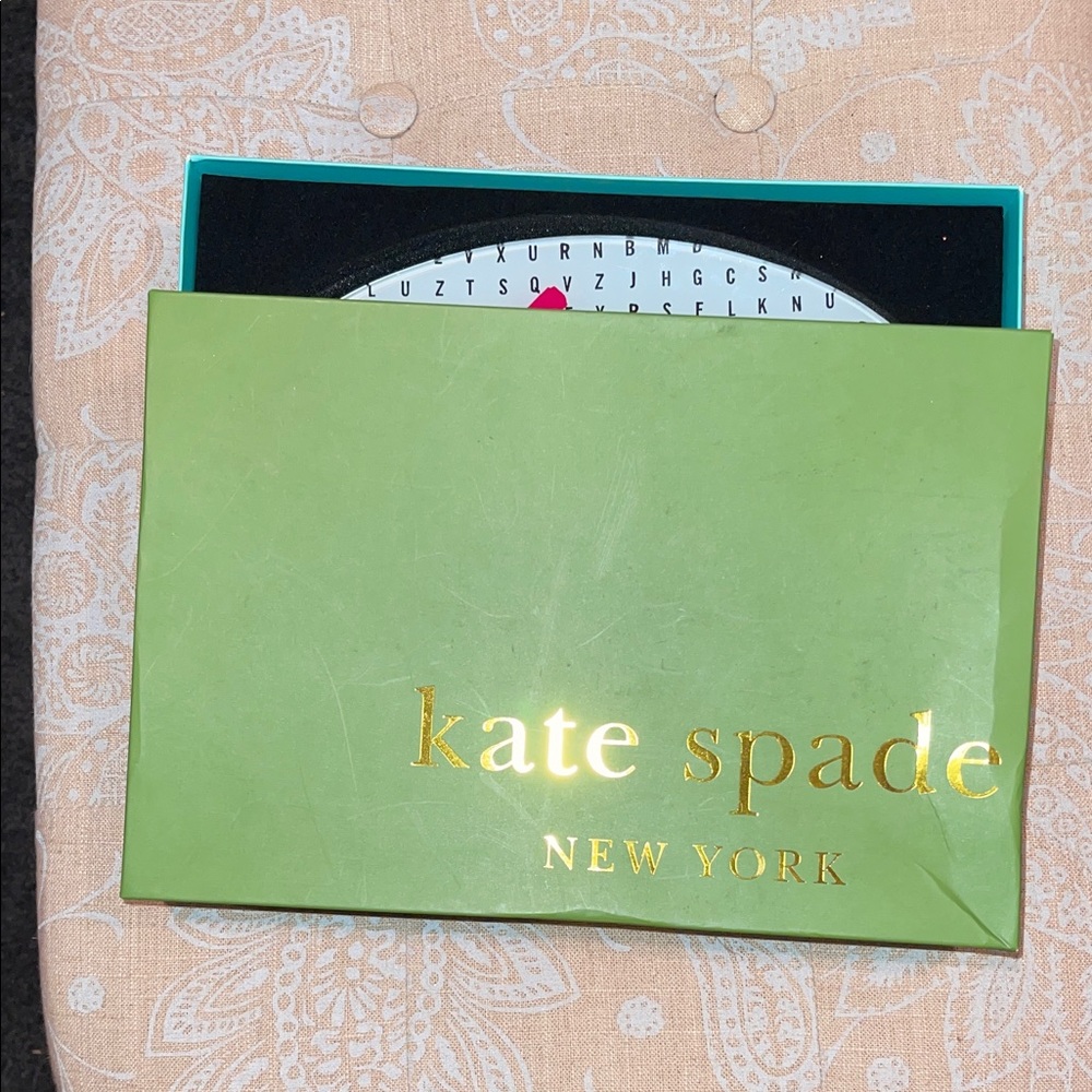 Kate Spade Green and Gold Word Search Tray - Picture 2 of 4